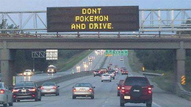 Don't Pokemon and Drive warning